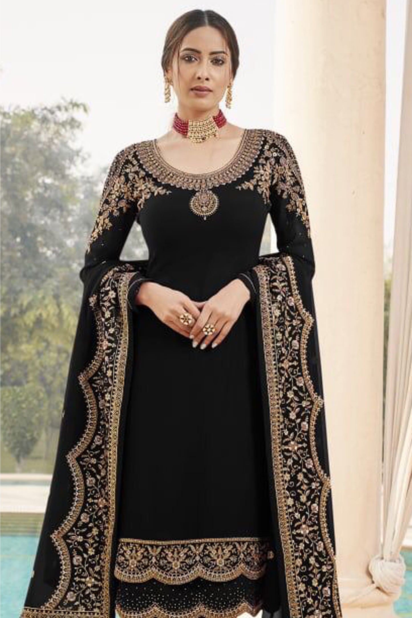 Indian Designer Event Party Wear Readymade Churidar Salwar Kameez  Suits