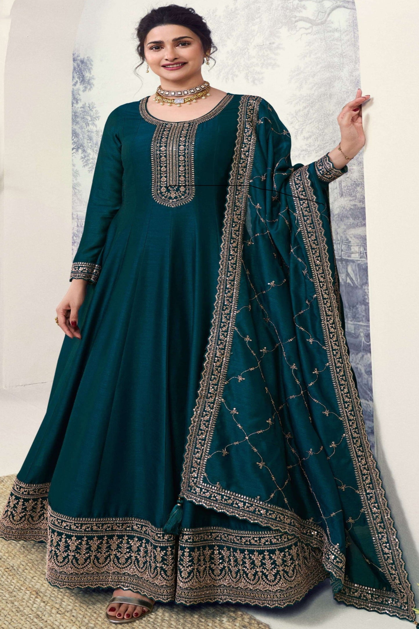 Pakistani Eid Party Wear Latest Designer Anarkali Gown Suit Handmade Long Anarkali Outfits