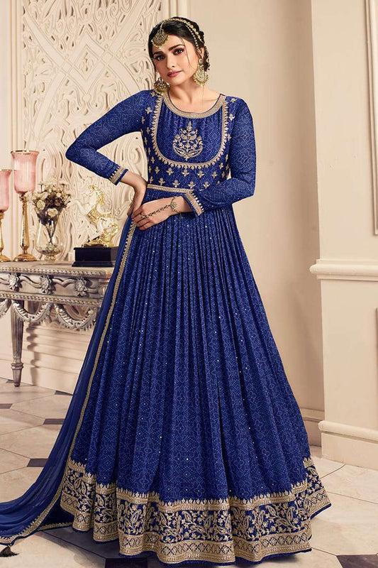 Heavy Embroidery Work Pakistani Roka Nikah Special Anarkali Gown For Women's