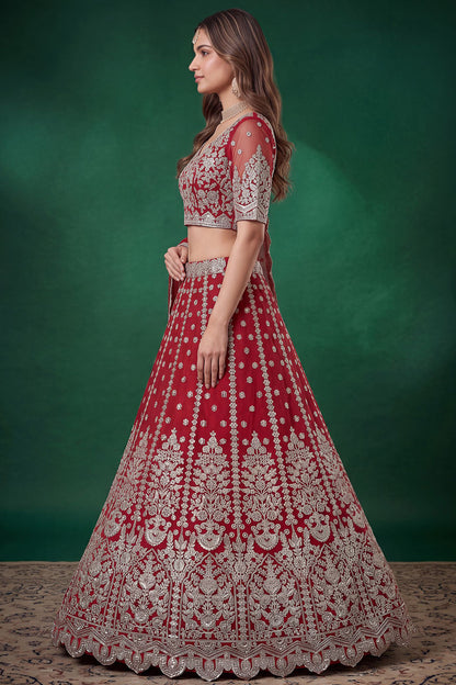 Lehenga for wedding full view with matching choli and dupatta