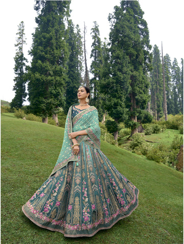 Awesome Pure Satin Fabric Bridesmaid Lehenga Choli With Orgenza Dupatta