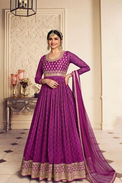 Heavy Embroidery Work Pakistani Roka Nikah Special Anarkali Gown For Women's