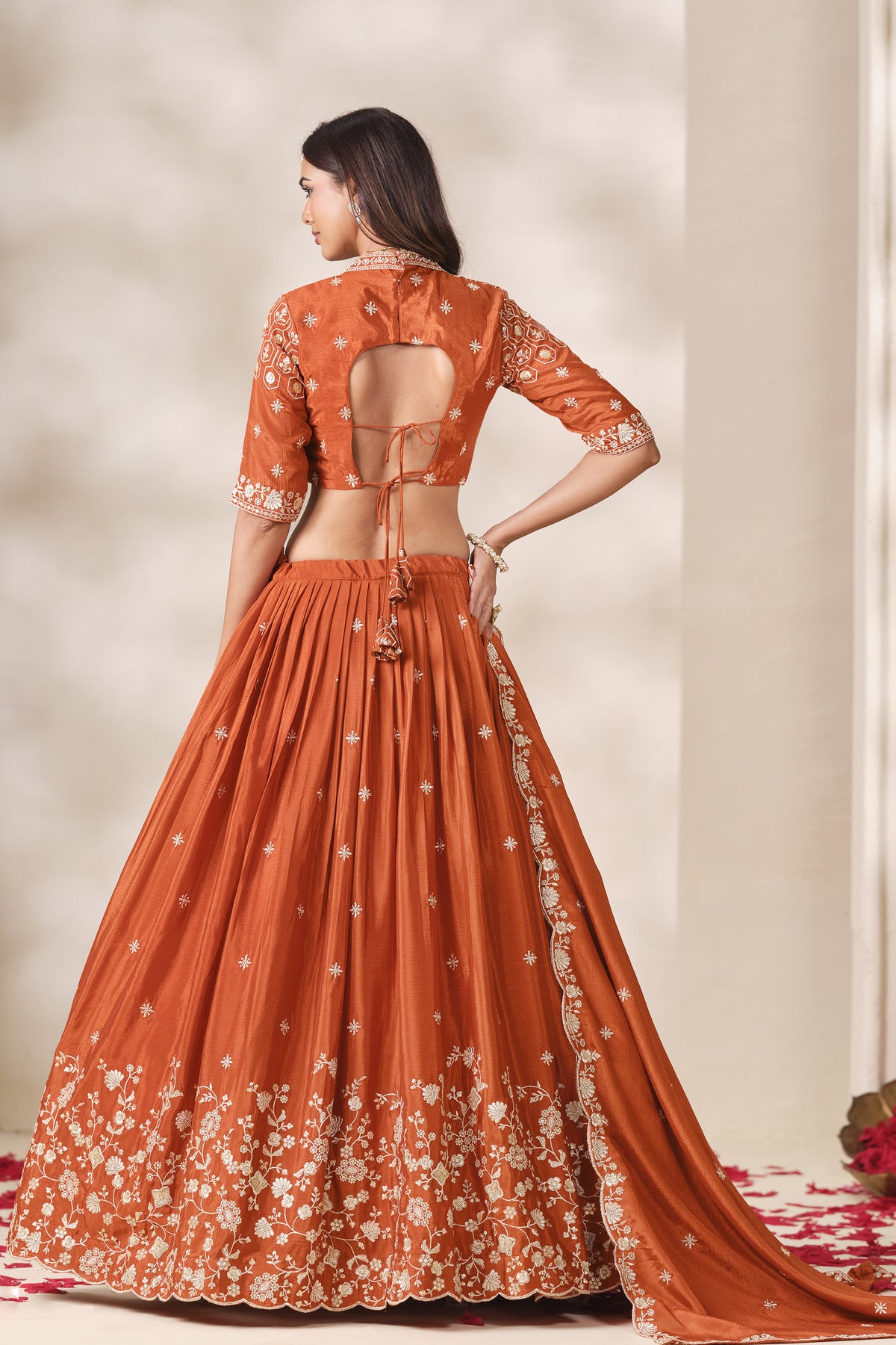 Back view of the orange blouse, if shown in the product image.