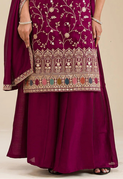 Palzzo dress hem and fabric detail