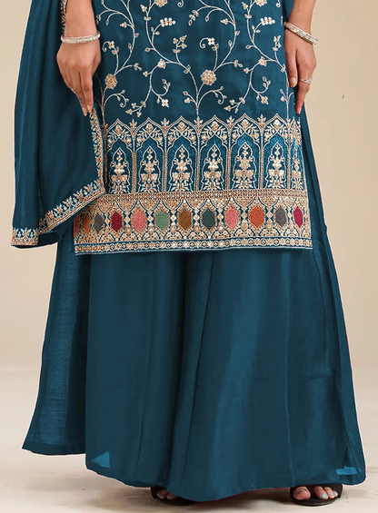 Palzzo dress bottom with embroidery detail