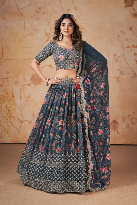 Indian Traditional Party Wear Designer Heavy Lehenga Choli Dupatta
