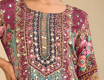 Pink plazzo suit for Diwali celebrations