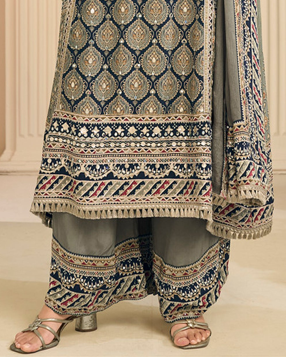 Pistachio green ethnic palazzo outfit for Diwali celebrations