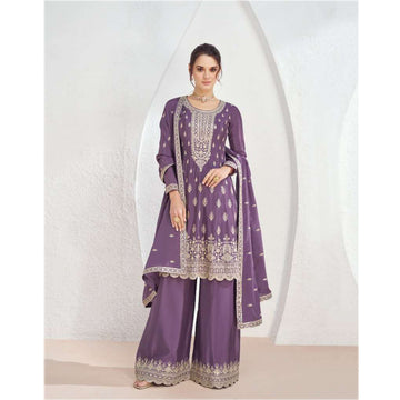 Roka Nikah Wear Pakistani Style Thread Embroidery Work Salwar Kameez Plazzo Suit