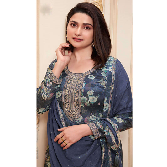 Beautiful Designer Ready To Wear Embroidery Worked Salwar Kameez Pant Suits