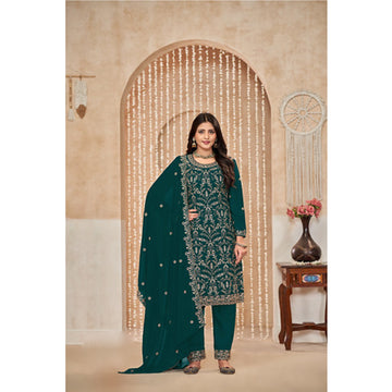 Eid Ramadan Wear Salwar Kameez Dress Georgette Fabric Embroidery Worked Pant Suits