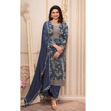 Beautiful Designer Ready To Wear Embroidery Worked Salwar Kameez Pant Suits