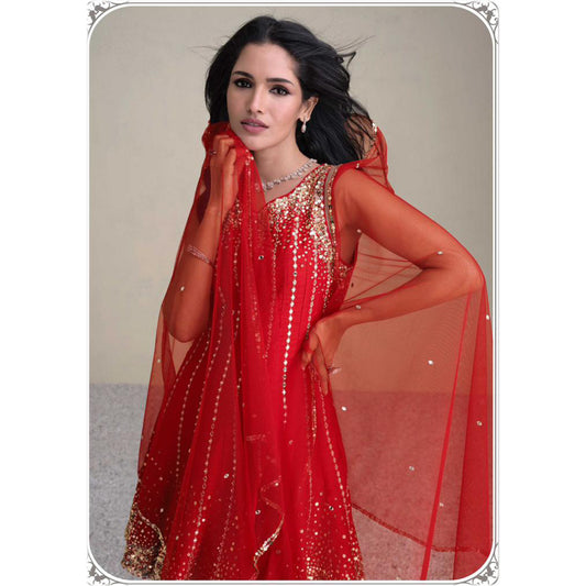 Indian Pakistani Designer Salwar Kameez Palazzo Suits Valentine Day Special Dress