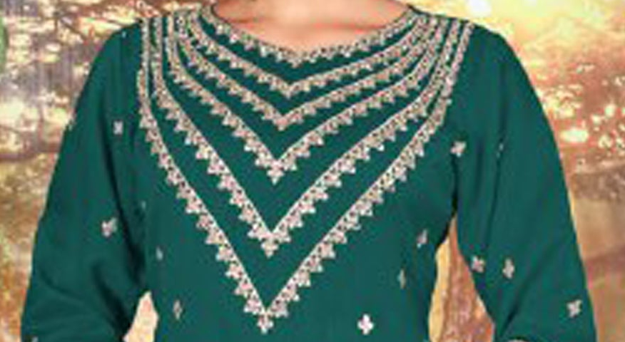 Purple plazzo dress with original glass Zarkan detail