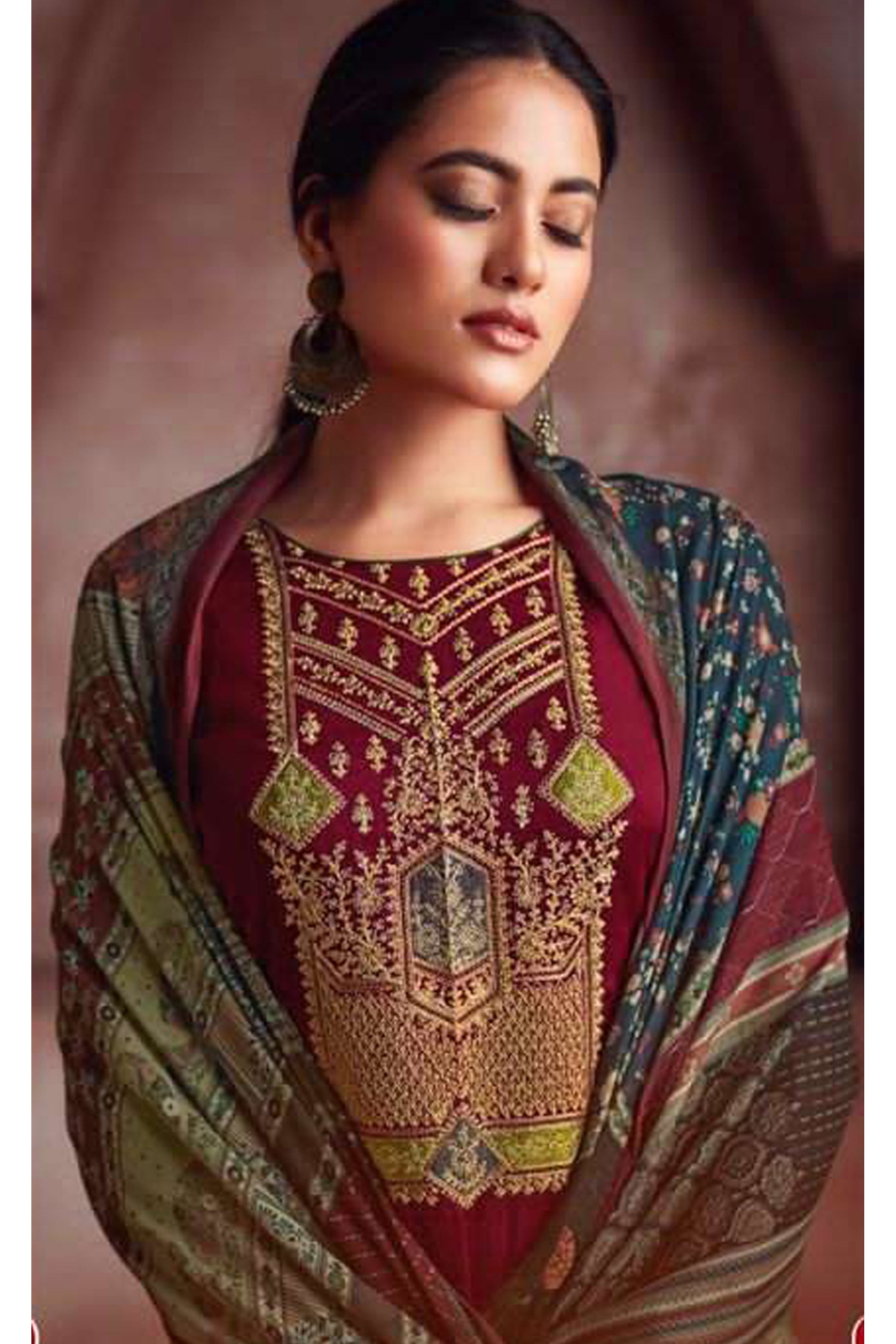 Bollywood Designer Stylish Embroidery Work Salwar Kameez Pant Suit's