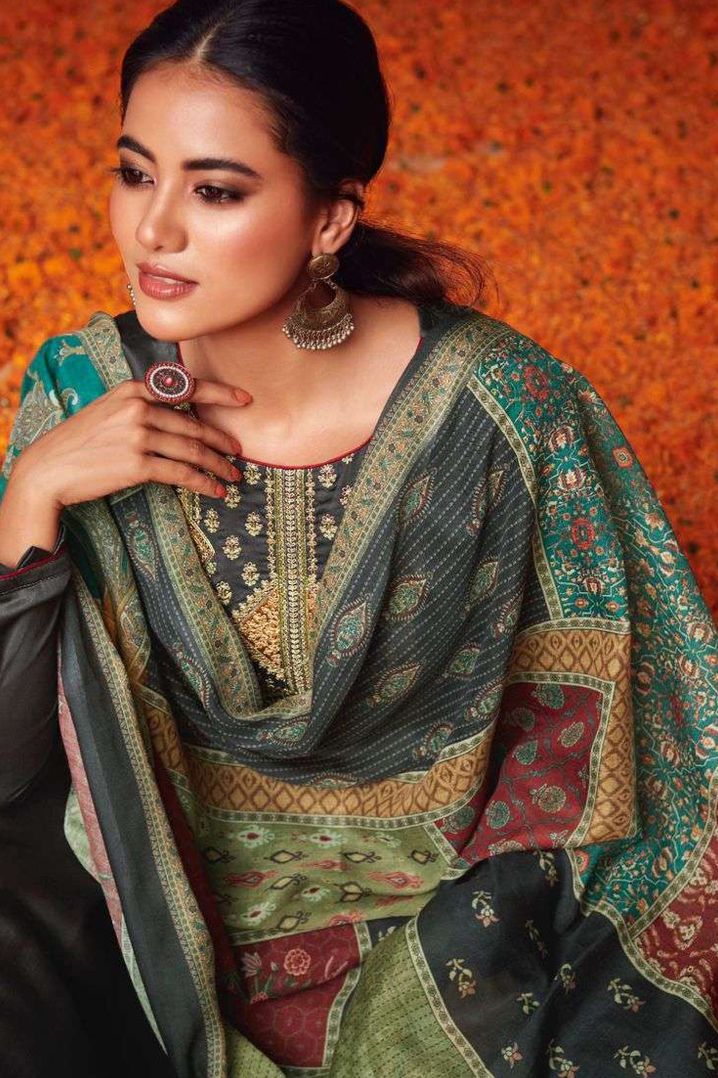 Bollywood Designer Stylish Embroidery Work Salwar Kameez Pant Suit's