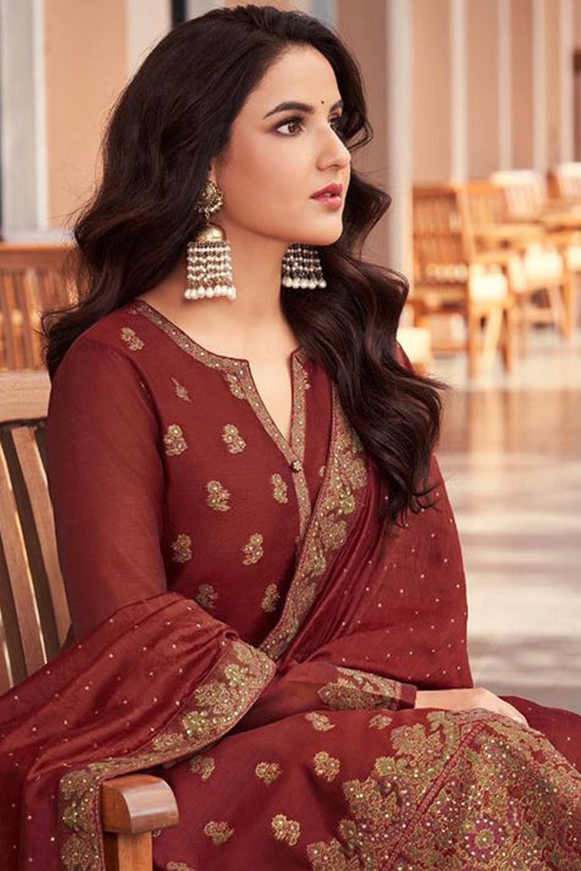 Stylish Attractive Designer Georgette Fabric Salwar Kameez Dresses
