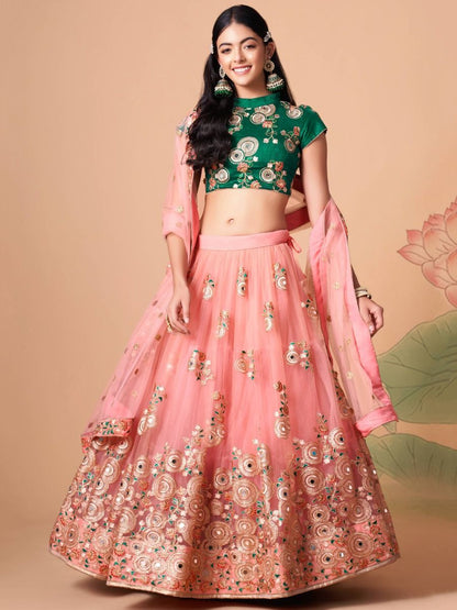 Indian Pakistani Designer Lehenga Choli Ready To Wear Embroidery Work Skirt