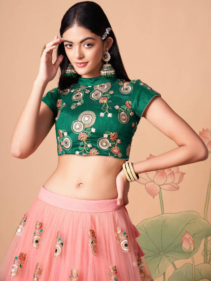 Indian Pakistani Designer Lehenga Choli Ready To Wear Embroidery Work Skirt