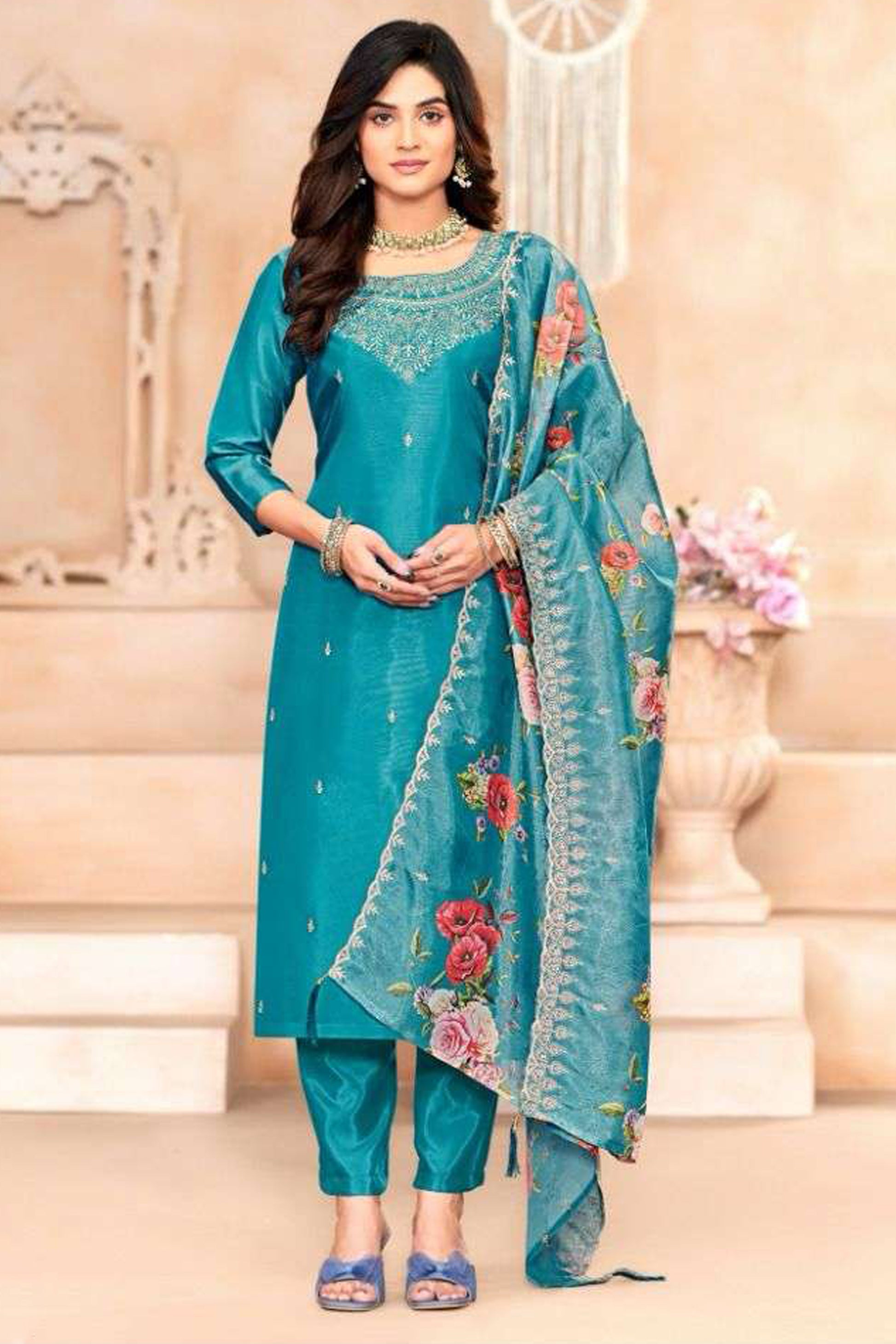 Indian Engagement Ceremony Wear Simmer Fabric Salwar Kameez Pant Suits designerharsha.com Indian Engagement Ceremony Wear Simmer Fabric Salwar Kameez Pant Suits designerharsha.com