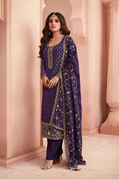 Premium Heavy Embroidery Salwar Kameez Set with Santoon Bottom and Chinon Dupatta