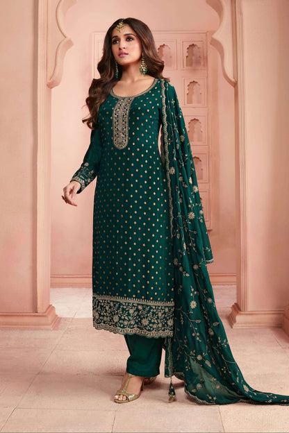 Premium Heavy Embroidery Salwar Kameez Set with Santoon Bottom and Chinon Dupatta