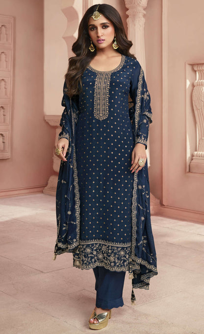 Premium Heavy Embroidery Salwar Kameez Set with Santoon Bottom and Chinon Dupatta