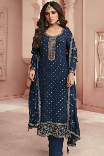 Premium Heavy Embroidery Salwar Kameez Set with Santoon Bottom and Chinon Dupatta