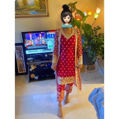 Eid Special Women's Wear Salwar Kameez Pant Suits Ready Made Pakistani Designer Sequences Work Party Wear Stylish Trouser Pant Dupatta Dress