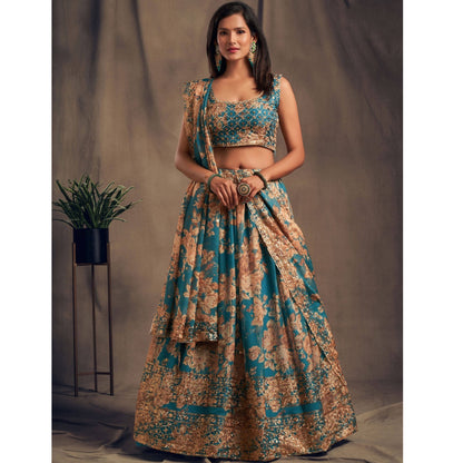 Event Wedding Wear Indian Designer Lehenga Choli With Zari Embroidery Work Dupatta