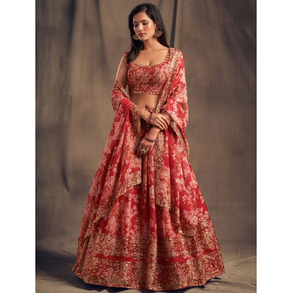 Event Wedding Wear Indian Designer Lehenga Choli With Zari Embroidery Work Dupatta