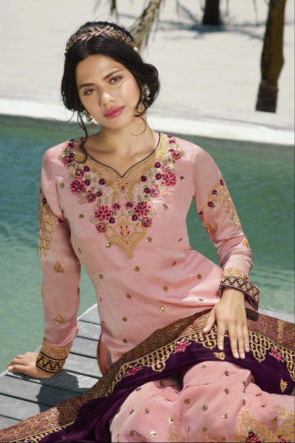 Hand Worked Pakistani Reception Wedding Wear Trouser Pant Suits
