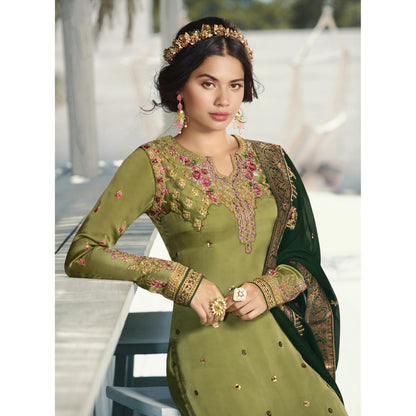 Reception Party Wear Pakistani Designer Fancy Trouser Pant Suits  Embroidered Jacquard Lace Border Hand Work Silk Dupatta Salwar Kameez Suit