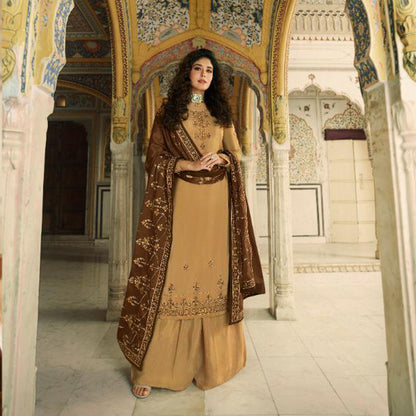 Ramzan Eid Special Ready To Wear Salwar Kameez Palazzo Suits With Georgette Dupatta