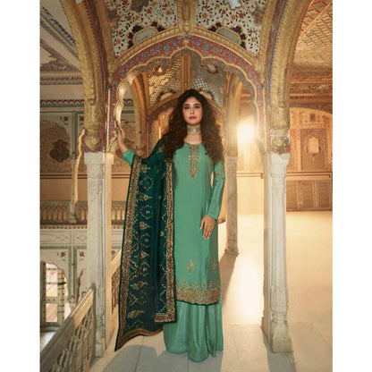 Ramzan Eid Special Ready To Wear Salwar Kameez Palazzo Suits With Georgette Dupatta