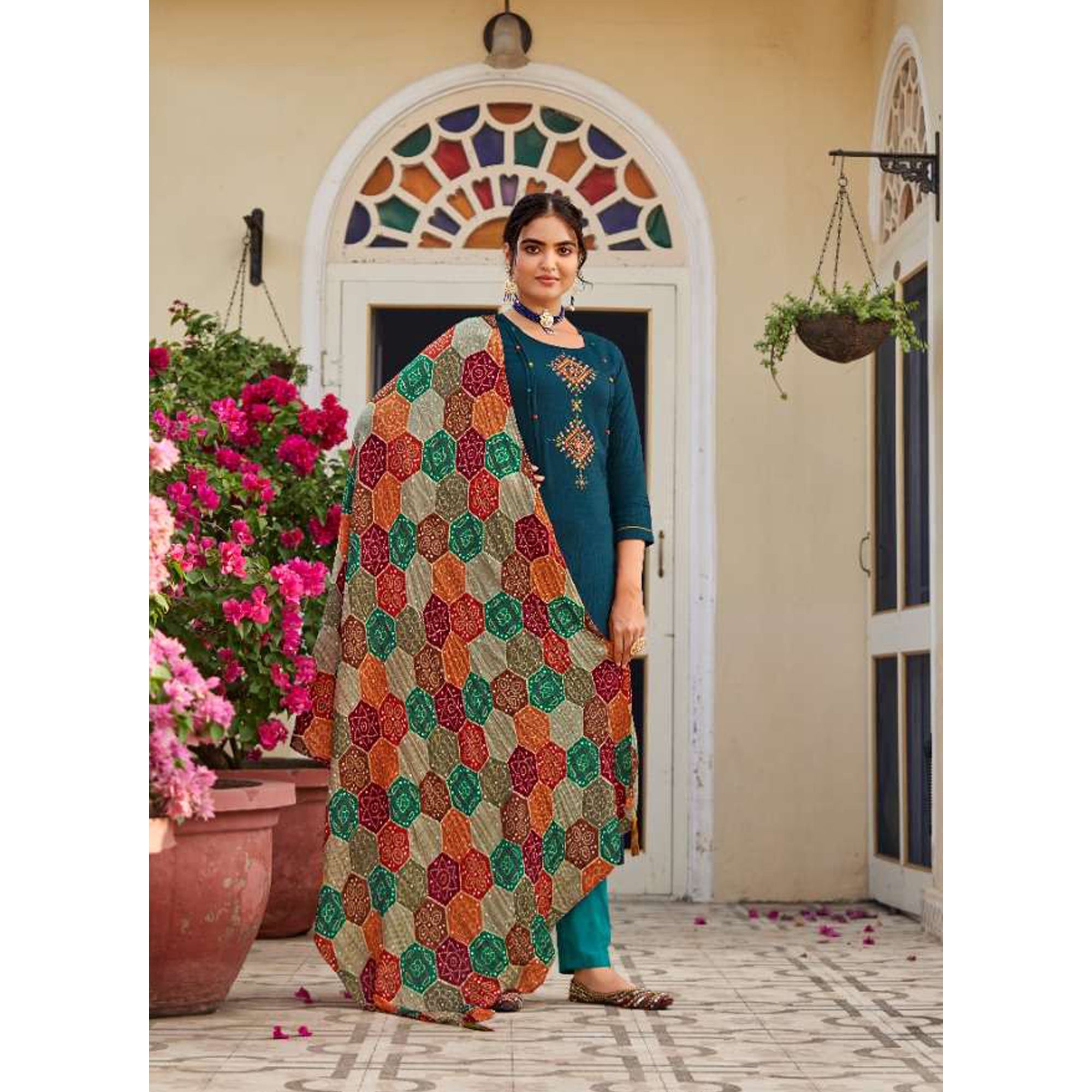 Women's Wear Designer Salwar Kameez Trouser Pant Bandhani Printed Dupatta Dresses