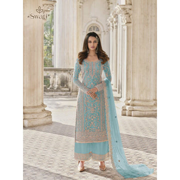 Heavy Embroidery Worked Salwar Kameez Plazzo Suits