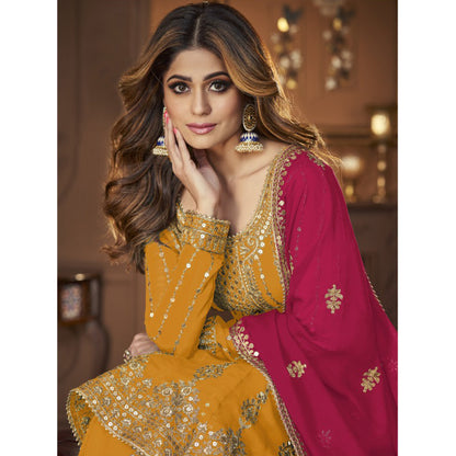 Heavy Embroidery Worked Salwar Kameez Plazzo Suits