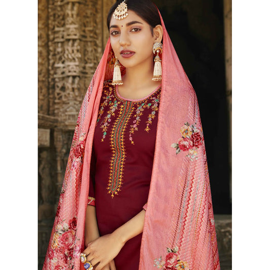 Causal Wear Ready To Wear Silk Cotton Salwar Kameez Suits