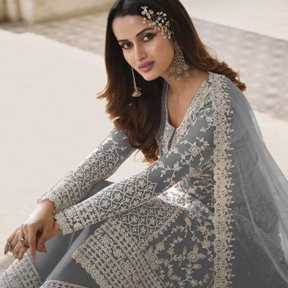 Heavy Embroidery Worked Salwar Kameez Plazzo Suits