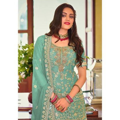 Wedding Wear Heavy Indian Pakistani Designer Salwar Kameez Sharara Plazzo Suits