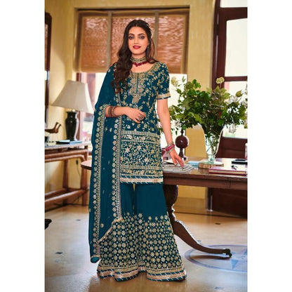 Wedding Wear Heavy Indian Pakistani Designer Salwar Kameez Sharara Plazzo Suits