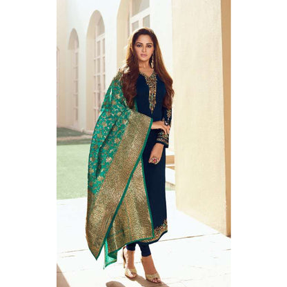 Heavy Embroidery Worked Special Occasion Wear Gorgeous Salwar Kameez Dupatta Dress