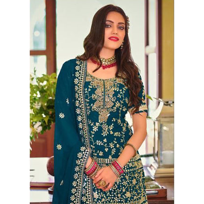 Wedding Wear Heavy Indian Pakistani Designer Salwar Kameez Sharara Plazzo Suits