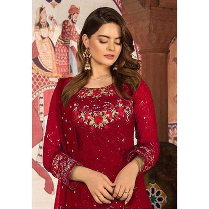 Eid Special Designer Georgette Straight Salwar Kameez Dupatta Dress