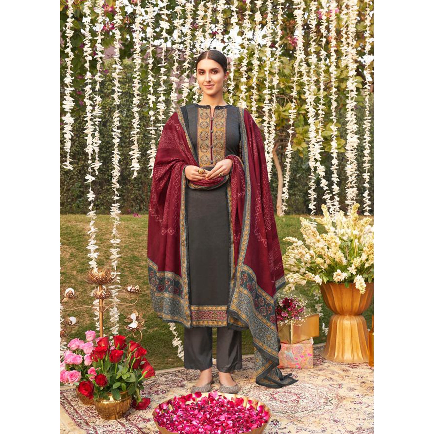 Rajasthani Jaipuri Royal Wedding Style Salwar Kameez with Bandhani Dupatta Suits