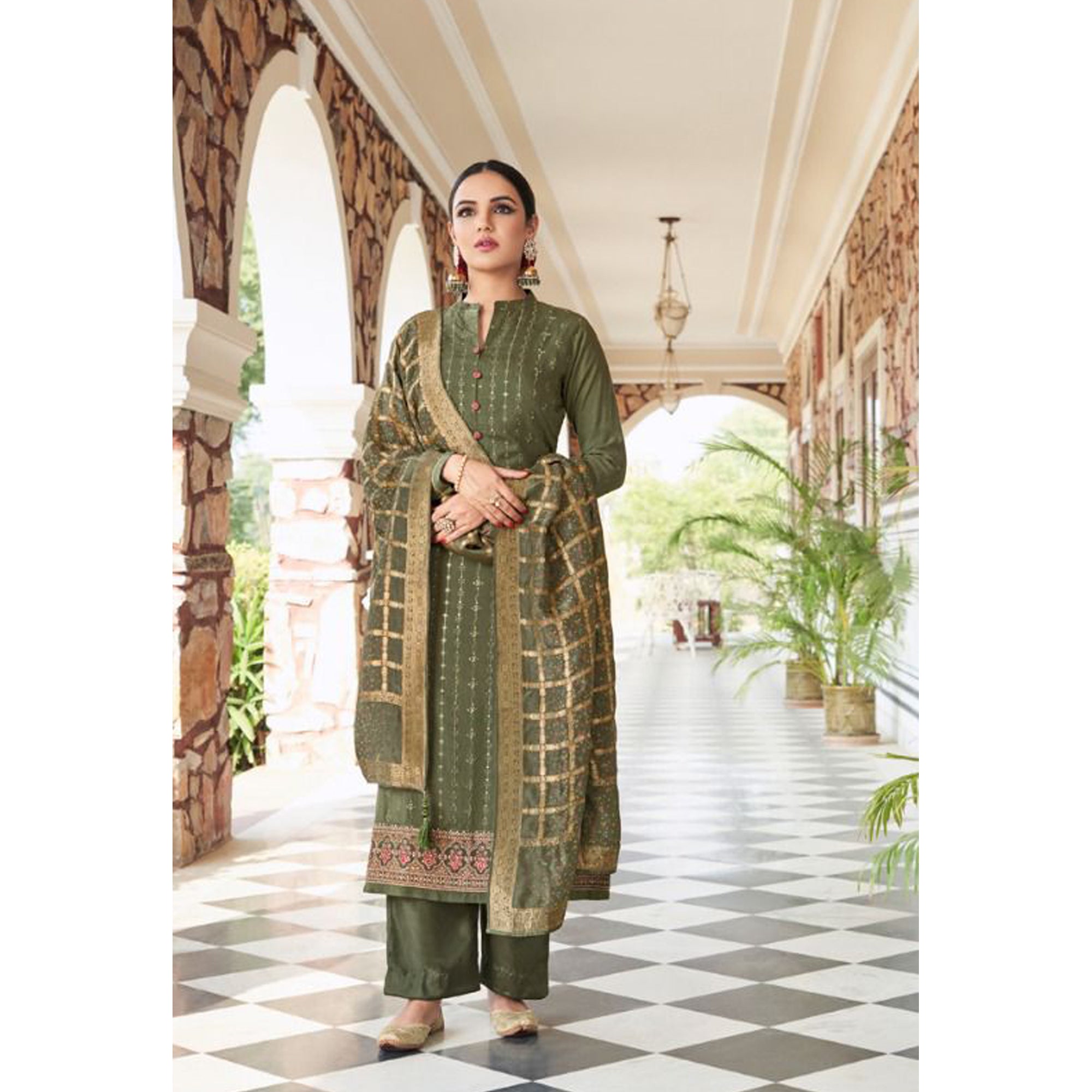 Pakistani Indian Designer Outfits Trouser Pant Suits Embroidery Worked Ready Made Evening Party Wear Beautiful Salwar Kameez Dupatta Dresses
