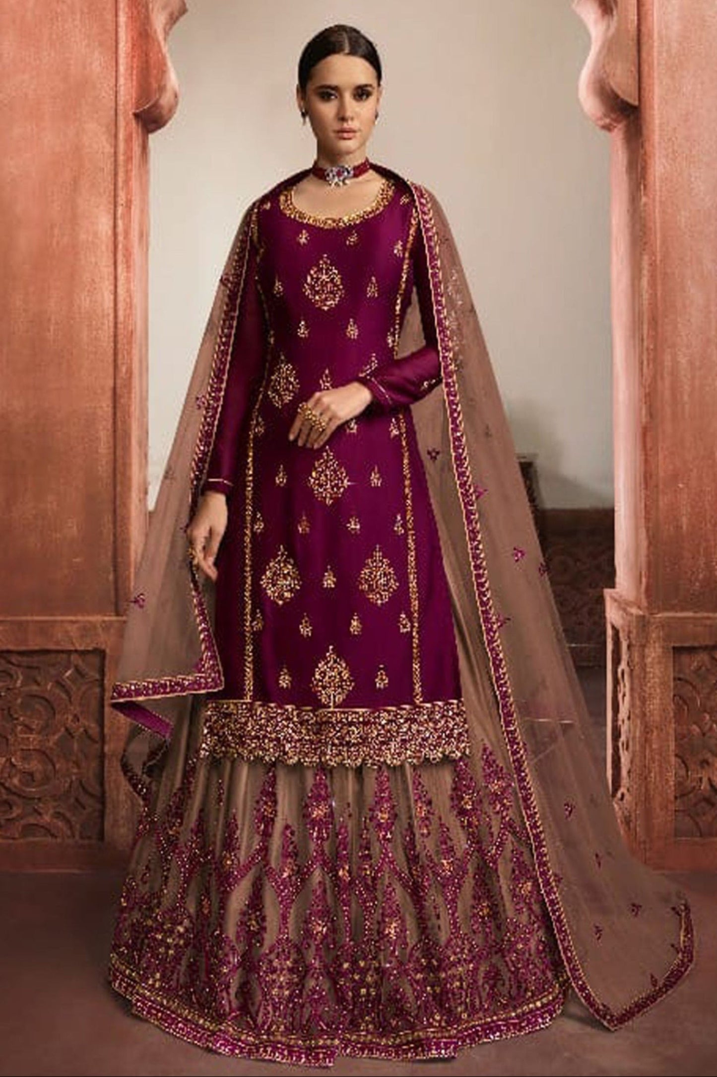 Wedding Reception Party Wear Bridal Heavy Worked Salwar Kameez Lehenga Suits