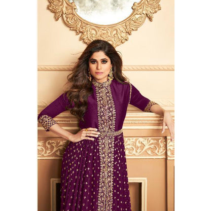 Roka Nikah Wear Stitched Pakistani Indian Outfit Stylish Women's Stitched Anarkali Slit Gown