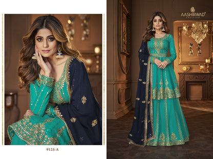 Heavy Embroidery Worked Salwar Kameez Plazzo Suits